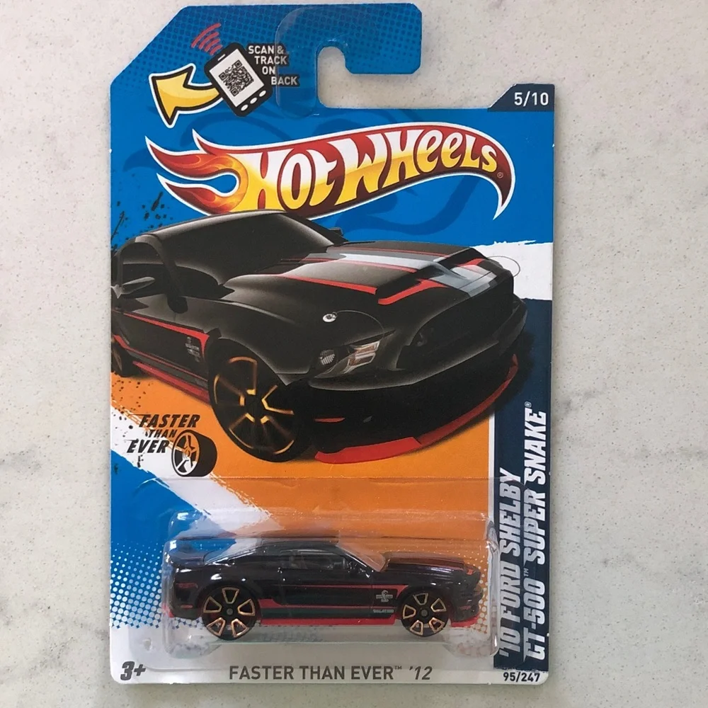 Mattel Hot Wheels Black and Red Shelby GT-500